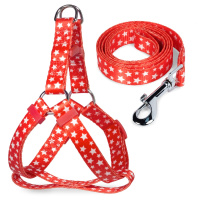 Triol Комплект шлейка и поводок нейлоновый Звездочки M, 2*45-60см, 2*120см