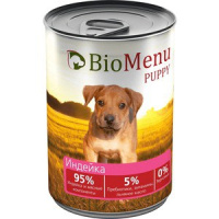 BioMenu Puppy влажный корм для щенков всех пород, Индейка 