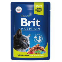 Brit Premium Lamb&Beef Влажный корм для взрослых кошек, Ягненок и говядина