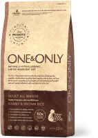 One&Only Dog Rabbit&Rice All Breeds Сухой корм для взрослых собак всех пород, Кролик и рис