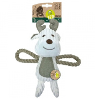 Mpets Игрушка мягкая для собак Олень Руни с канатом ,30см