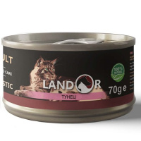 Landor 70г конс. Дополнительное питание для взрослых кошек Тунец