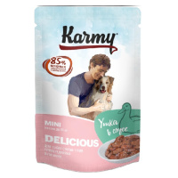 Karmy Mini Delicious Влажный корм для взрослых собак мелких пород привередлив в питании, Утка в соусе