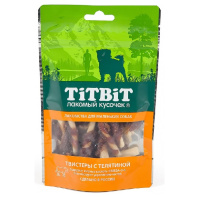 TitBit Dog Твистеры с телятиной лакомство для собак мелких пород, 50г