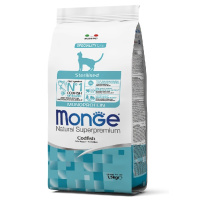 Monge Cat 1,5кг Monoprotein Sterilised Merluzzo Сухой корм для стерилизованных кошек с треской