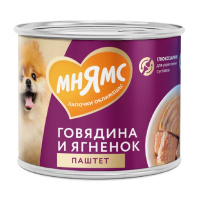 Мнямс Влажный корм для взрослых собак Здоровые суставы, Паштет из говядины и ягненка