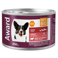 Award Влажный корм для взрослых собак, Паштет из говядины с морковью