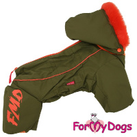 ForMyDogs Комбинезон хакки/оранж для мальчиков TDW0151-2023М (размер 14, спинка 30см, обхват груди 40см)