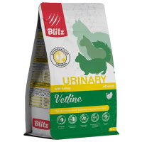 Blitz Cat Vetline Urinary Сухой корм диета для кошек при мочекаменной болезни струвитного типа