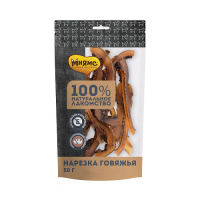 Мнямс Лакомство для собак Нарезка говяжья, 50г