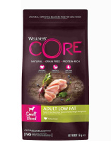 Wellness Core Сухой корм для собак мелких пород со сниженным содержанием жира, Индейка и курица