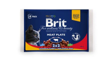 Brit Premium 4*100г пауч Meat Plate Влажный корм для взрослых кошек Мясная тарелка