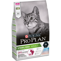 Pro Plan 3кг Sterilised Сухой корм для взрослых стерилизованных кошек Треска и Форель