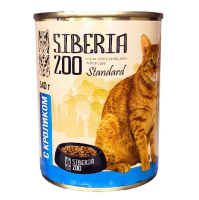 Siberia Zoo 340г конс. Влажный корм для взрослых кошек, Кролик