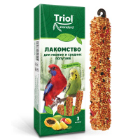 Лакомство Triol Standard для мелких и средних попугаев с фруктами 80г (уп. 3шт)