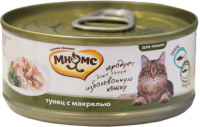 Мнямс Влажный корм для взрослых кошек, Тунец с макрелью в нежном желе 