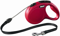 Поводок-рулетка Flexi New Classic cord M 8m 20 kg красная