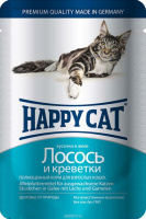 Happy Cat пауч с лососем и креветками 100гр