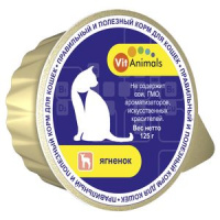 VitAnimals 125гр консервы для кошек ягненок