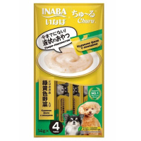 Inaba Churu 14*4г Лакомство-пюре для собак Куринное филе с овощами 