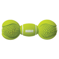 Triol Игрушка для собак из латекса Гантель Баскетбол, 15см