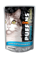 Puffins Picnic 85г пауч Влажный корм для взрослых кошек Рыбное ассорти (желе)