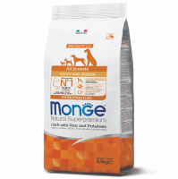 Monge Dog Monoprotein Puppy&Junior Сухой корм для щенков всех пород, Утка, рис и картофель