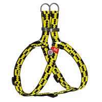 Waudog Шлея анатомическая Nylon с QR паспортом, рисунок Бэтмен Лого, 1,5* 40-55см