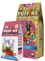 Puffins сухой корм для взрослых собак, Ягненок и рис