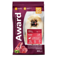 Award Сухой корм для щенков, беременных и кормящих собак мелких пород Ягненок, индейка, яблоко