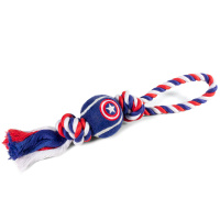Disney Игрушка для собак Marvel Капитан Америка Верёвка и мяч, d7*35см