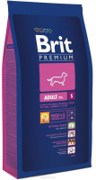 Brit Premium Adult S Chicken&Rice сухой корм для взрослых собак мелких пород, с курицей 
