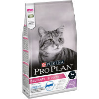 Pro Plan 400г Delicate Senior 7+ Сухой корм для взрослых кошек старше 7 лет с чув&пищ Индейка