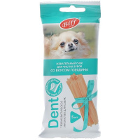 TitBit Жевательный снек DENT со вкусом говядины для мелких пород собак, 35 г (20шт) 