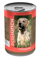 Dog Lunch влажный корм для взрослых собак всех пород, Говядина в желе 