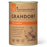 Grandorf Goose&Turkey Влажный корм для взрослых собак, Гусь и индейка