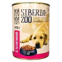 Siberia Zoo 970г конс. Влажный корм для взрослых собак, Телятина