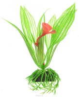 Пластиковое растение Plant 023- Апоногетон Мадагаскарский с цветком 10см