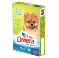 Омега Neo Мультивитаминное лакомство для собак "Блестящая шерсть" с биотином 90 таб.