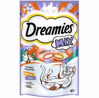 Dreamies 60г Mix Лакомство для кошек Курица и утка