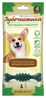 Деревенские лакомства Зубочистики Мятные для собак средних пород, 70 г 