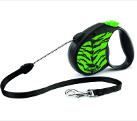 Поводок-рулетка Flexi Safari cord S 5m 12 kg green Tiger