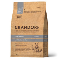 Grandorf Dog 3кг Rabb&Turkey Medium&Maxi Сухой корм для взрослых собак сред и круп пород Кролик&Инд