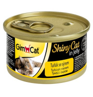GimCat 70г ShinyCat Filet Влажный корм для взрослых кошек Тунец с сыром
