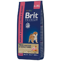 Brit Premium Dog Junior Large Сухой корм для щенков и молодых собак крупных пород, Курица