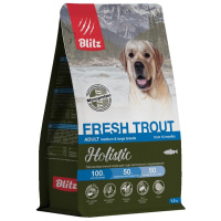 Blitz Holistic Adult Fresh Trout Сухой корм для взрослых собак, Свежая форель