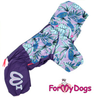 ForMyDogs Комбинезон фиолетовый для девочек FW1084-2021F (размер 12, спинка 27см, обхват груди 36см)
