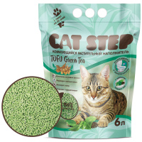 Наполнитель Cat Step Tofu Green Tea 6л, растительный комкующийся