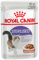 Royal Canin 3+1*85г пауч Sterilised Влажный корм для взрослых стерилизованных кошек (соус)