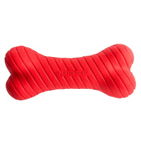 Playology Двухслойная жевательная косточка Dual Layer Bone с ароматом говядины, маленькая, красный, 9см